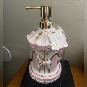 New Pink Glittery Carousel Horse Lotion Pump